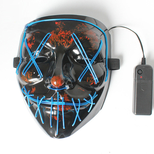 Máscara Led Horror <span class=keywords><strong>cara</strong></span> de fantasma luminosa máscara de Halloween fiesta - Product Image 3