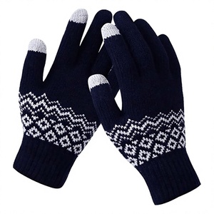 Mitaines tricotées en acrylique et laine imprimées pour femmes et hommes, chaudes pour l'hiver, isolées pour le froid extrême - Product Image 1