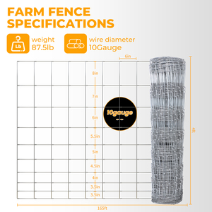 Malla de Alambre Galvanizada de Alta Resistencia para Cercas de Ganado en Pastos, con Juntas Articuladas, para Ovejas, Vacas y Cabras - Product Image 5