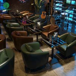 Moontree-Juego de muebles para cafetería y restaurante, de lujo, en forma de L, para esquina, comedor, cabina de cuero, asientos, café, sofá, mesa y silla - Product Image 5