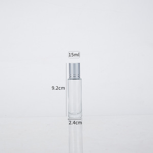 Factory Wholesale 10ml <b>Mini</b> Glass Roller <b>Bottles</b> with Frost Surface Metal Collar Cylindrical Shape for Cosmetic Oil - Product Image 4