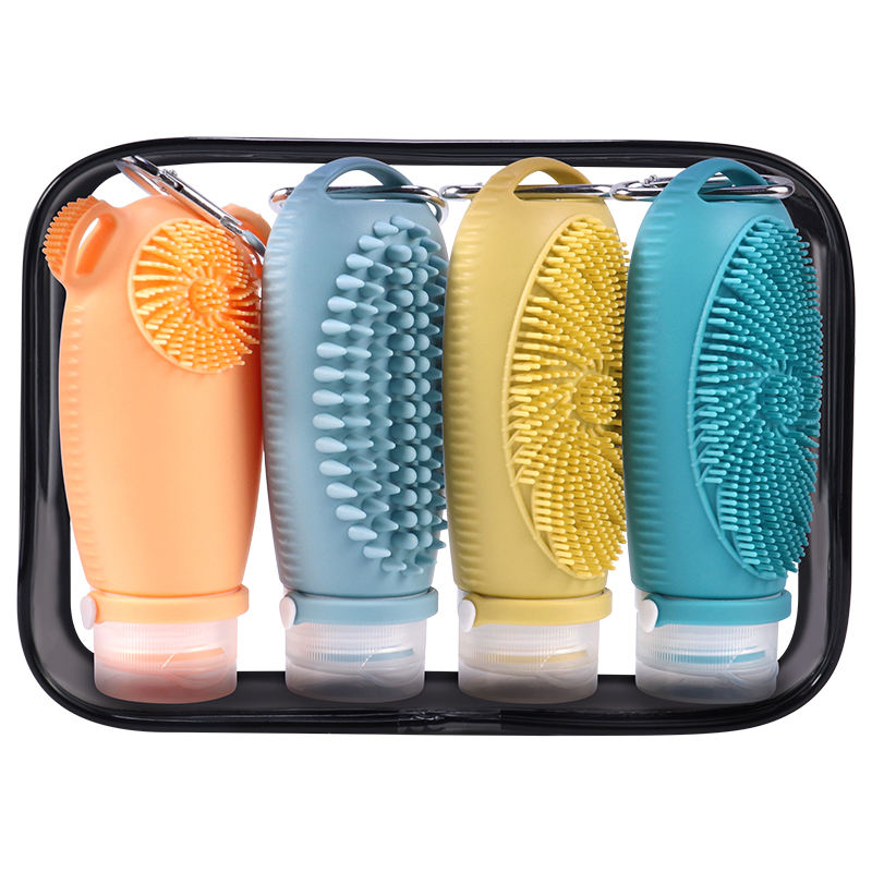 4PCS - 100 ML silicone bottles with PVC bag-1