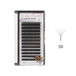Starscolors Double Tips YY 3D <span class=keywords><strong>4D</strong></span> 5D Premium Pestaas Five Leaves Clover Lashes <span class=keywords><strong>Cils</strong></span> 1s Flowering YW Eyelash Extension Trays - Product Image 1