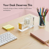 Support de bureau moderne en acrylique, portable et recyclable, pour fournitures de bureau, support rechargeable robuste pour la maison et l'école, pour les travaux manuels