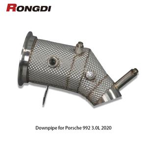 Collecteur d'échappement en acier inoxydable 304 haute performance pour <span class=keywords><strong>Porsche</strong></span> 992 3.0L 2020 avec bouclier thermique - Product Image 5