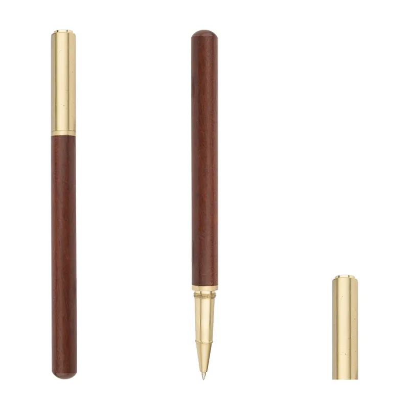 ปากกาสีทองกุหลาบคุณภาพสูงออกแบบใหม่โลหะปากกาทองเหลือง Roller ปากกาพร้อมตัวอย่างฟรี