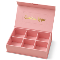 Boîte alimentaire en papier personnalisée, boîte cadeau en papier pour noix et bonbons avec compartiments séparateurs, boîte cadeau pliable, emballage magnétique pour aliments