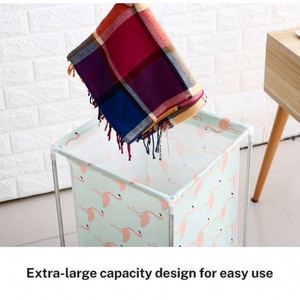 Panier à linge pliable en tissu Oxford à motif de dessin animé, grande capacité, pour vêtements sales, idéal pour la chambre et la maison - Product Image 2
