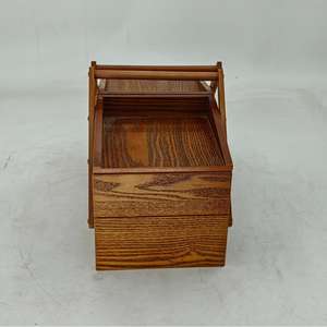 Boîte à couture extensible-Boîte en bois pour couturière pour le stockage des bobines de fil-Boîte de rangement pour kit de couture avec poignée-Panier à coudre en bois - Product Image 2