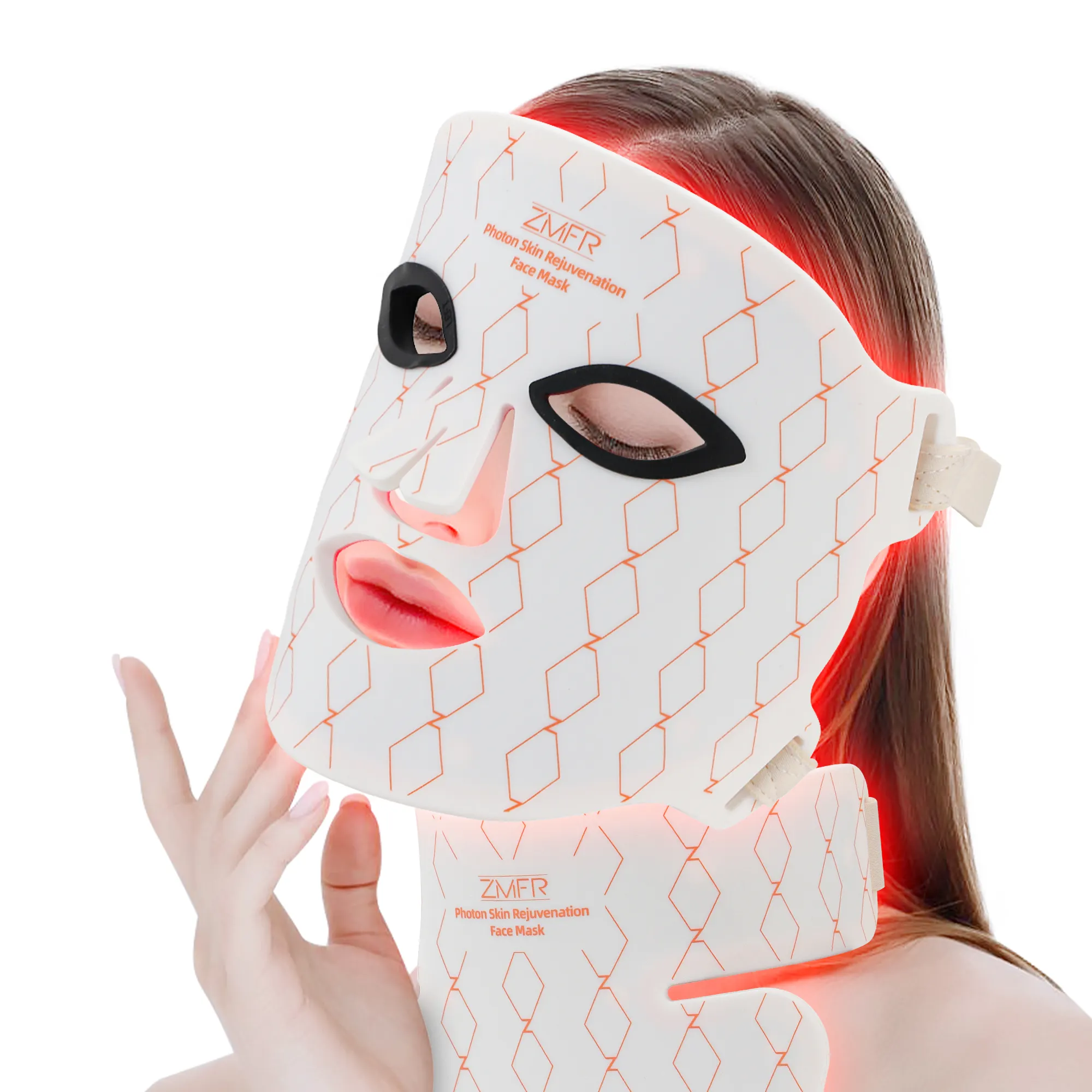 Silicon Soft Bendable Silicone Skin Care LED Facial Mask With Neck Chest Treatment Beauty Home Use