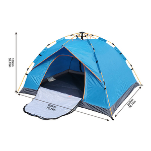 <span class=keywords><strong>Tente</strong></span> de camping dôme portable et imperméable 200x200x135cm, abri familial pour la randonnée et le trekking en extérieur <span class=keywords><strong>avec</strong></span> bâche de protection - Product Image 1
