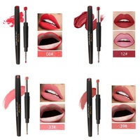 Set de Lápiz Labial y Delineador de Labios de Marca Privada Personalizada, Estilo Coreano, Set de Lápiz Labial Herbal Orgánico, Brillo Labial Resistente al Agua