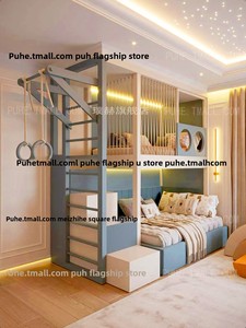 2026 nuevo modelo de litera de madera para niños para apartamento pequeño, área de juegos para el hogar, cama de doble capa para niños, cama para jóvenes para sala de estar - Product Image 4