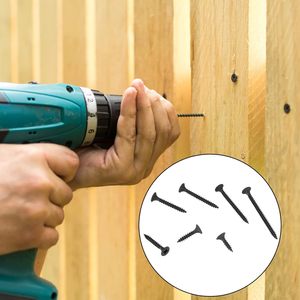 Jeu de vis autotaraudeuses à tête fraisée noire pour bois M3.5 en acier au carbone, 220 pièces, qualité construction A - Product Image 4