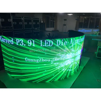 Pas cher prix P2.976 écran géant à angle incurvé extérieur panneau flexible panneau publicitaire extérieur écran led affichage