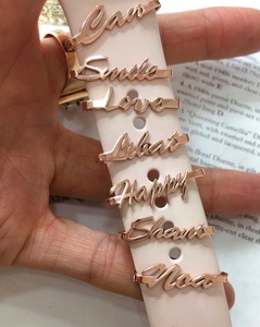 Anello di lusso Unisex con cinturino da orologio nuovo Design impilabile gioielli in lega con decorazione a fascia - Product Image 5