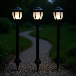 3pcs LED Noir Lumières de chemin solaire extérieur - Product Image 2