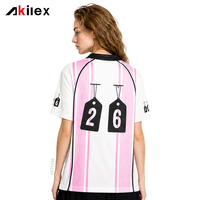 Jersey Sepak Bola Custom Unisex Akilex, Bahan Mesh, Streetwear, Supplier Grosir, Maillot De Foot