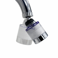 Filtre purificateur d'eau moderne en plastique chromé avec cartouche en coton PP, aérateur de robinet à trou unique pour cuisine et salle de bain, garantie 1 an