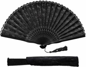 21Cm Bamboo Silk As Souvenir <b>Gifts</b> Lace Hand Fan - Product Image 1