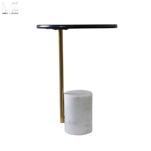 Sofa <strong>Side</strong> Service End <strong>Table</strong> Golden Stainless Steel Marble Round <strong>Gold</strong> Stylish End Coffee <strong>Table</strong> for Living Room - Product Image 4