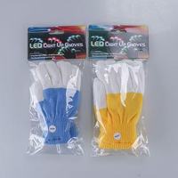 Gants lumineux de danse Accessoires de costume colorés Costume de maquillage LED Luminous Halloween Fournitures de Noël