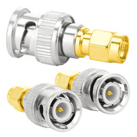 Conector RF BNC Macho a SMA Macho