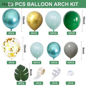 Patimate — Kit de ballons en guirlande de couleur vert et or, 84 pièces, avec des confettis en Latex, <span class=keywords><strong>décoration</strong></span> de fête pour garçon, <span class=keywords><strong>Jungle</strong></span>, E3023 - Product Image 2