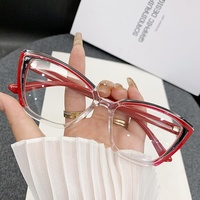 Nouvelles lunettes de vue œil-de-chat vintage anti-lumière bleue bicolores pour femmes, avec verres photochromiques légers en PC, monture tendance