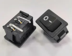 Vente en gros Mini bateau interrupteur série KCD1 SPST ON-OFF 2 broches coudées 15*21mm interrupteur à bascule étanche - Product Image 3