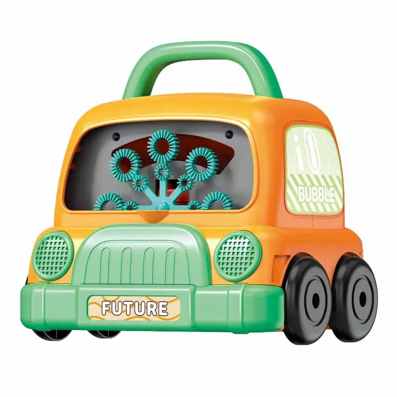 Preço de atacado New Bubble Car Toys Electric Mini Bubble Brinquedo ao ar livre portátil Cute Bubble Machine Com Luz E Música Para Crianças