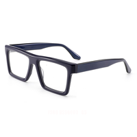 Monture de lunettes de vue carrée pleine monture en acétate de haute qualité pour hommes, verres en verre, adaptée à toutes les formes de visage, livraison rapide – Meilleures ventes