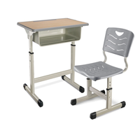 Ensemble de bureaux et chaises réglables en hauteur pour enfants et élèves de classe