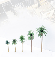 Mini bâtiment sable Table modèle noix de coco Micro paysage petit arbre Simulation à la main fini arbre Miniature scène arbre