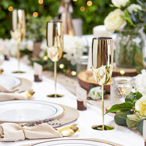 Verre à <span class=keywords><strong>Champagne</strong></span> doré incassable 250ml flûtes à vin <span class=keywords><strong>tulipe</strong></span> tasses en métal de vin mousseux en acier inoxydable pour barre de fête de mariage - Product Image 4