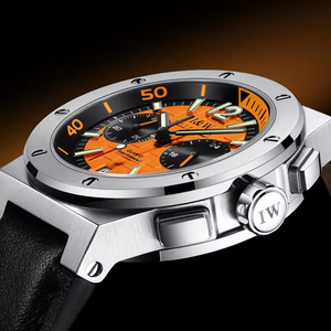 Reloj Mecánico de Buceo de Lujo para Hombre con Logotipo Personalizado, Caja de Acero Inoxidable, Correa de Cuero, Esfera de 41 mm de Diámetro, Cristal Hueco Automático - Product Image 2