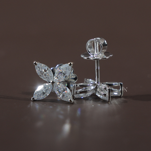 <b>Fine</b> Women Lab Grown Diamond <b>Earrings</b> Silver 10K Gold 14K Gold 18K Gold Luxury Jewelry for Daily Wear - Product Image 2