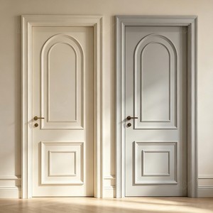 Fransız Kemerli Kabartmalı Panel Masif Ahşap İç Kapılar Özel Avrupa Kabartmalı İç Ahşap Kapı - Product Image 1