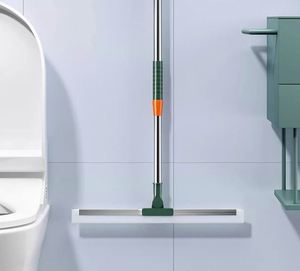High-Place Glass Wiper Floor Mop Telescopic Cleaning <b>Tools</b> with <b>Silicone</b> Scraper Broom Household Bathroom Sweeping - Product Image 3