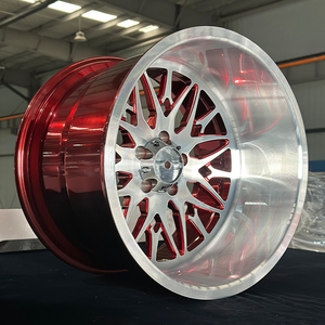 118BAGZ Nuove Ruote in Lega di Alluminio Forgiato per Camion 17-26 Pollici 20mm/25mm ET Cinque Razze Rosse Universali per F150 Raptor - Product Image 1