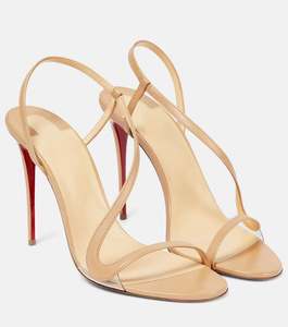 High-heeled Round-toe Sandals, Featuring Ultra-fine Fabric Upper, with a Flexible Lacing Design for <b>Red</b> Background High <b>Heels</b> - Product Image 4