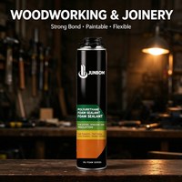 JUNBOM Mousse polyuréthane monocomposant en spray, mastic de calfeutrage et adhésif pour l'installation de portes et fenêtres, projets de construction, fabrication OEM