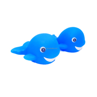Baleine bleue Squirters jouet de bain en caoutchouc Squirt Water Soft Squeeze Whale Spray Water Baignoire Douche Jouets