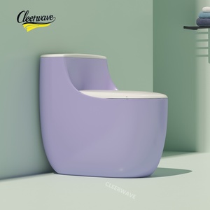 Produit phare : Ensemble de sanitaires WC design moderne violet, cuvettes de toilettes à chasse siphonique pour salle de bain et hôtel - Product Image 1