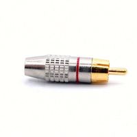 Conector RCA Macho de Alta Fidelidad, Adaptador de Audio y Video de Metal, Conectores RCA sin Soldadura, Conector RCA Lotus 270rca sin Soldadura para Reproductor VCD