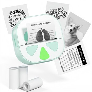 Sticker máy in Mini Bluetooth nhiệt nhãn dán Maker Máy với 3 Rolls giấy in Pod mini máy in cho <span class=keywords><strong>iPhone</strong></span> - Product Image 1