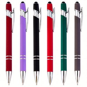 Stylo tactile multifonction 2-en-1 à bille et pointe souple, personnalisable avec logo, en métal – Nouveauté promotionnelle très demandée - Product Image 1