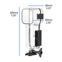 Carcasa Sumergible de 50 Metros para DJI Osmo Pocket 3/4, Carcasa Protectora para Cámara de Acción con Expansión Cold Shoe, Carcasa Protectora para Buceo y Deportes