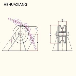 Đúc thép Con lăn Fairlead Neo chuỗi cáp cho tàu thuyền bánh xe hướng dẫn con lăn - Product Image 3