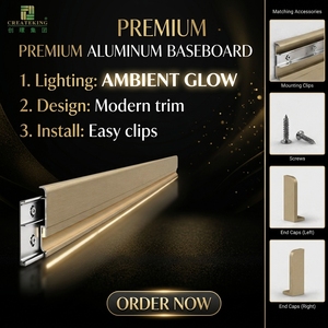 Profilé de <span class=keywords><strong>plinthe</strong></span> LED en aluminium de qualité supérieure, résistant à l'humidité, durable, idéal pour les intérieurs commerciaux, hospitaliers et de villas - Product Image 1
